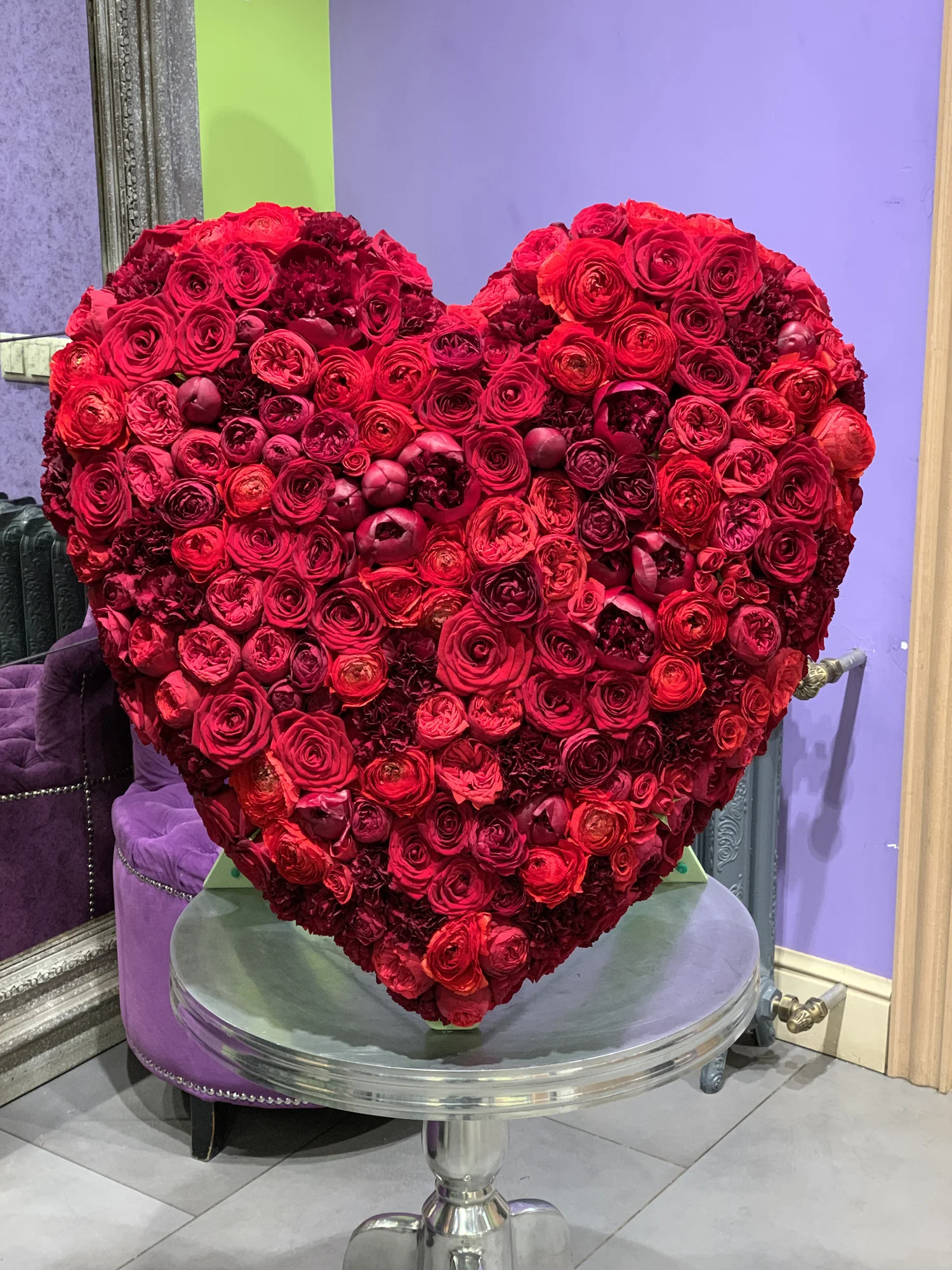 Сердце из цветов